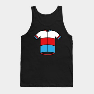 Blue & Red Cycling Jersey Pattern Tank Top